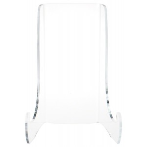 Plymor Brand Clear Acrylic Flat Back Easel With Shallow Support Ledges   